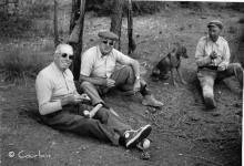 Antoine Gimenez, Etienne et Julot Courbin  la chasse