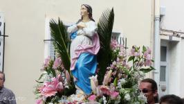 Procession terrestre de la vierge de Santa Cruz