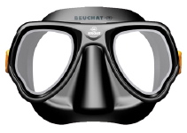 Masque de chasse sous-marine avec jupe noire